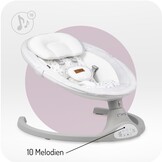 MoMi KENANI babywippe tot 9 kg, inklapbaar, met afstandsbediening & Bluetooth, grijs