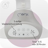 MoMi KENANI babywippe tot 9 kg, inklapbaar, met afstandsbediening & Bluetooth, grijs