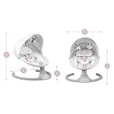 MoMi KENANI babywippe tot 9 kg, inklapbaar, met afstandsbediening & Bluetooth, grijs