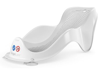 Angelcare Ergonomisch badzitje voor de babybadkuip Light Grey, aangenaam zacht ligvlak, ophangbaar