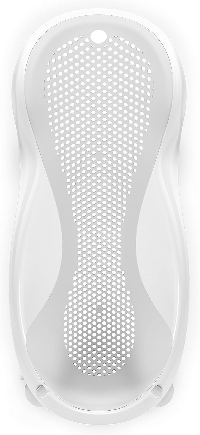 Angelcare Ergonomisch badzitje voor de babybadkuip Light Grey, aangenaam zacht ligvlak, ophangbaar