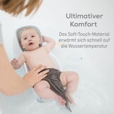 Angelcare Ergonomisch badzitje voor de babybadkuip Light Grey, aangenaam zacht ligvlak, ophangbaar