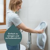 Angelcare Ergonomisch badzitje voor de babybadkuip Light Grey, aangenaam zacht ligvlak, ophangbaar