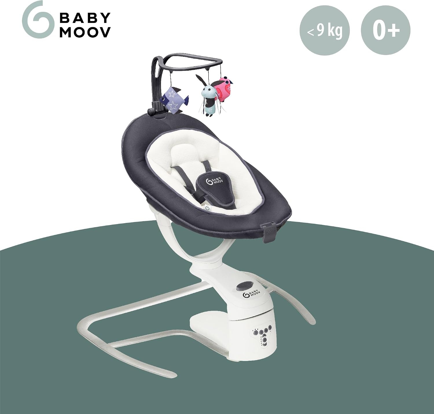 Babymoov Swoon Motion Baby Schommelstoel - Zinc - 81x65x79 cm