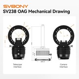 Svbony SV238 OAG (Off-Axis Guider), 8 * 14mm Prisma Groot