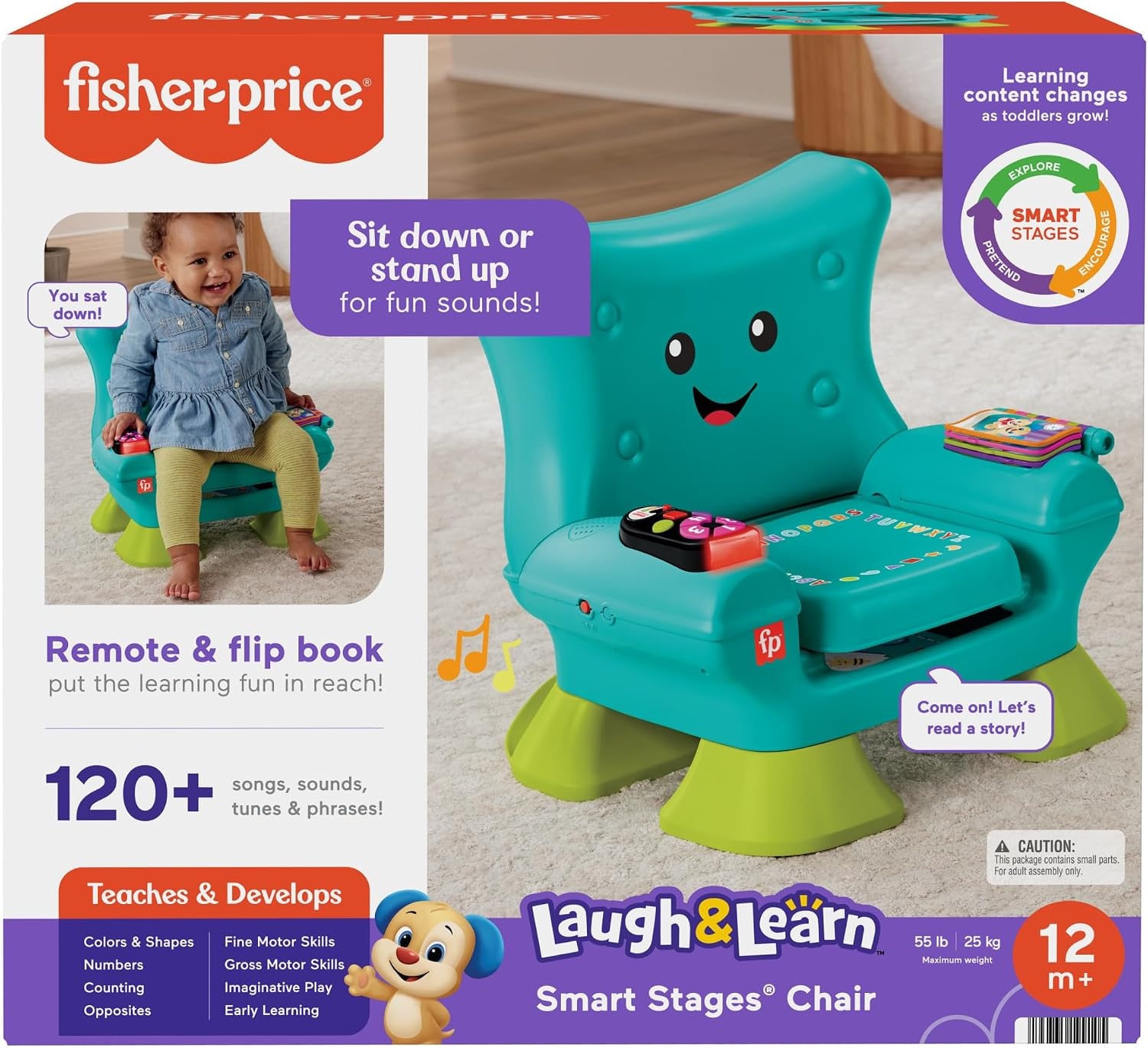 Fisher-Price Laugh & Learn Smart Stages Leerstoel - Teal