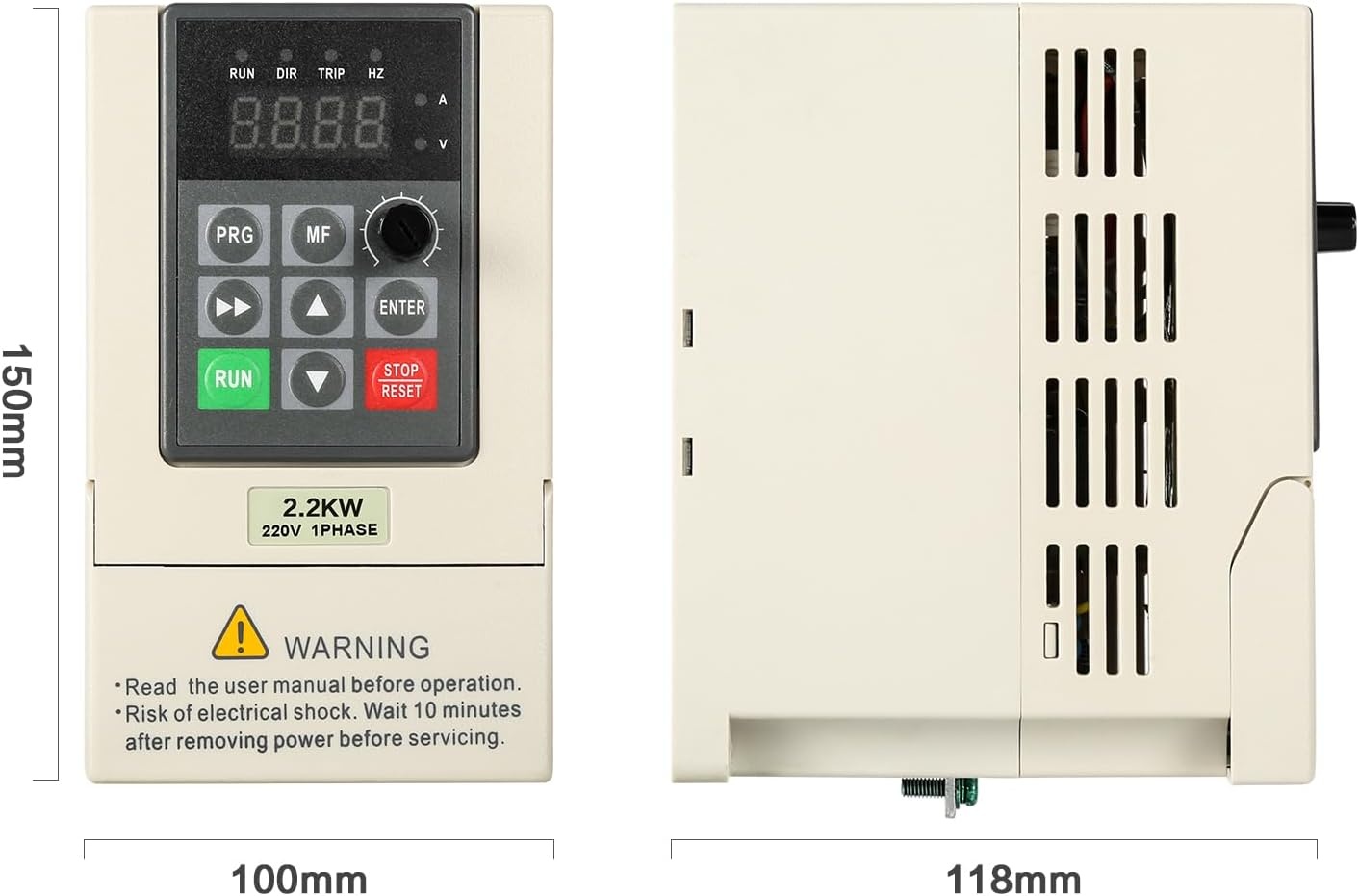 Jadeshay Variable Frequency Drive 2.2KW Frequentieomvormer - Beige