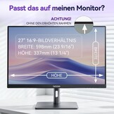 IPROKKO Magnetische privacyfilter voor 16:9 monitor, afneembare inkijkbescherming, anti-blauw licht, verblindingsbescherming, privacyfolie, schermbescherming voor HP Dell Acer, Lenovo, Asus 27 inch - Maat 27 Zoll-16:9 Seitenverhältnis