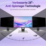 IPROKKO Magnetische privacyfilter voor 16:9 monitor, afneembare inkijkbescherming, anti-blauw licht, verblindingsbescherming, privacyfolie, schermbescherming voor HP Dell Acer, Lenovo, Asus 27 inch - Maat 27 Zoll-16:9 Seitenverhältnis