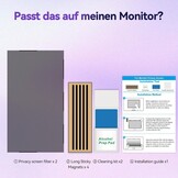 IPROKKO Magnetische privacyfilter voor 16:9 monitor, afneembare inkijkbescherming, anti-blauw licht, verblindingsbescherming, privacyfolie, schermbescherming voor HP Dell Acer, Lenovo, Asus 27 inch - Maat 27 Zoll-16:9 Seitenverhältnis
