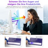 IPROKKO 2 stuks 21,5 inch anti-blauw licht displaybeschermfolie voor computermonitor, afneembare 16:9-beeldverhouding, anti-verblindingsfolie, oogbescherming, beschermfolie - Maat 21.5 Zoll-16:9 Seitenverhältnis