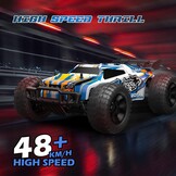 DEERC 9205E RC op afstand bestuurde auto met 48 km/u High Speed, 4WD 1:10 RC Car Off-Road 2,4 GHz draadloze afstandsbediening, monstertruck buggy, 2 accu's lange looptijd, crawler speelgoed, racewagen