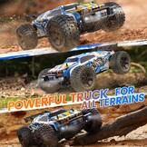 DEERC 9205E RC op afstand bestuurde auto met 48 km/u High Speed, 4WD 1:10 RC Car Off-Road 2,4 GHz draadloze afstandsbediening, monstertruck buggy, 2 accu's lange looptijd, crawler speelgoed, racewagen