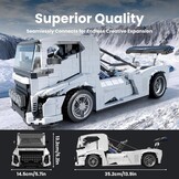 Mould King 10036 Technik Truck Knight Modelset - 1604 Delen - 35,2 cm - Wit