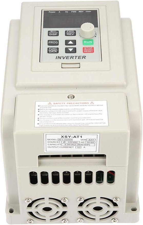 Jadeshay 220 VAC Frequentieomvormer 1 Fasig Ingang 3-fasige Uitgang Frequentieregelaar VFD-snelheidsregelaar voor 3-fasige 2.2 kW Wisselstroommotor