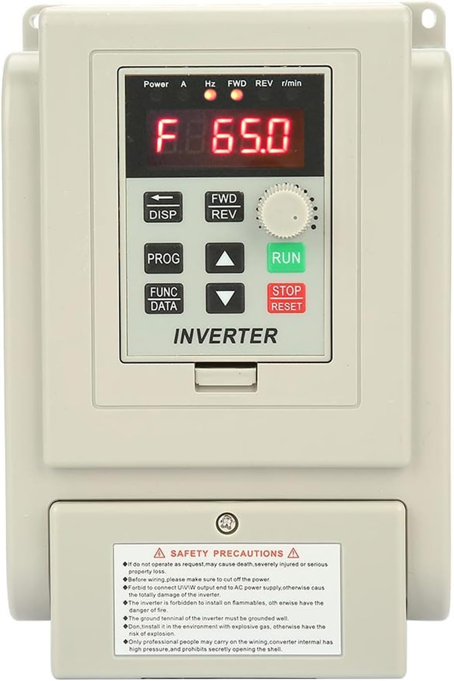 Jadeshay 220 VAC Frequentieomvormer 1 Fasig Ingang 3-fasige Uitgang Frequentieregelaar VFD-snelheidsregelaar voor 3-fasige 2.2 kW Wisselstroommotor