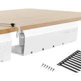 FuturCore Kabelgoot voor Bureau - 43 x 12 cm - Wit - Set van 2 - RVS Kabelmanagement