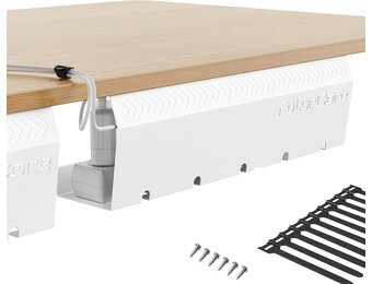FuturCore Kabelgoot voor Bureau - 43 x 12 cm - Wit - Set van 2 - RVS Kabelmanagement