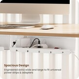 FuturCore Kabelgoot voor Bureau - 43 x 12 cm - Wit - Set van 2 - RVS Kabelmanagement