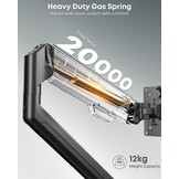 Dubbele monitorarm voor 17-40 inch, gasveer, volledige beweging