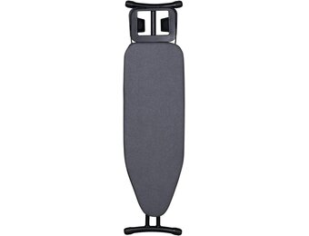 Duwee Strijkplank met Hittebestendige Hoes, Inklapbare in Hoogte Verstelbare Grote Strijkplank, Dikke Vilten Onderlegger, Stevige Poten, 33 x 96 cm, Zwart