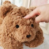 Grote verzwaarde teddybeer, knuffeldier, 70 cm, 2,3 kg, robuuste en wollige bruine pluche beer voor volwassenen om te knuffelen, schattig knuffelkussen voor volwassenen