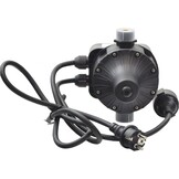 Agora-Tec® Pompbesturing, drukschakelaar, doorstroombeveiliging, DWV-18-LCD bedraad (in- en uitschakeldruk instelbaar) met droogloopbeveiliging, overdrukbewaking, lekweergave