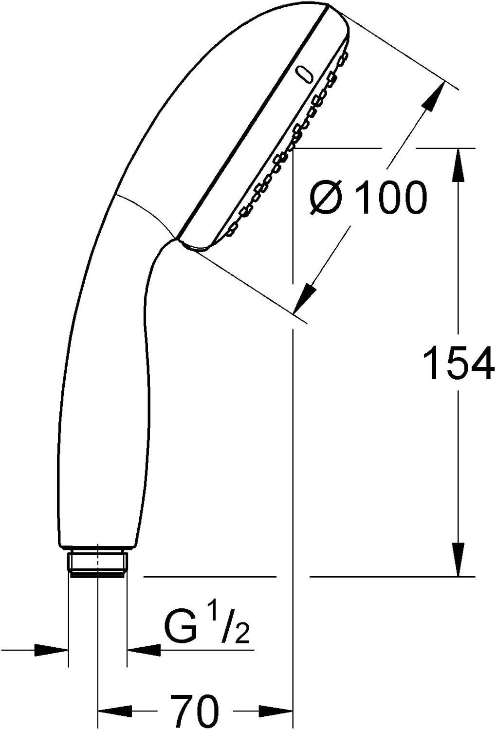 GROHE Vitalio Go 100 Handdouche - 2 Straalsoorten - Chroom