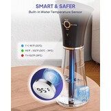 KAUGIC Elektrische Oorreiniger met Dubbel Reservoir - 4 Drukstanden en Temperatuursensor - Zwart