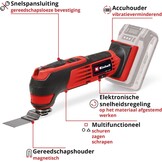 Einhell accu-multifunctiegereedschap TE-MG 18/1 Li-Solo