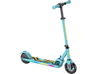 FanttikRide C9 Pro Elektrische step voor kinderen van 8-12 jaar, kleurrijke regenboogverlichting, 8/12/16 km/u, bereik van 8 km, led-display, in hoogte verstelbaar, opvouwbaar, voor jongens en meisjes