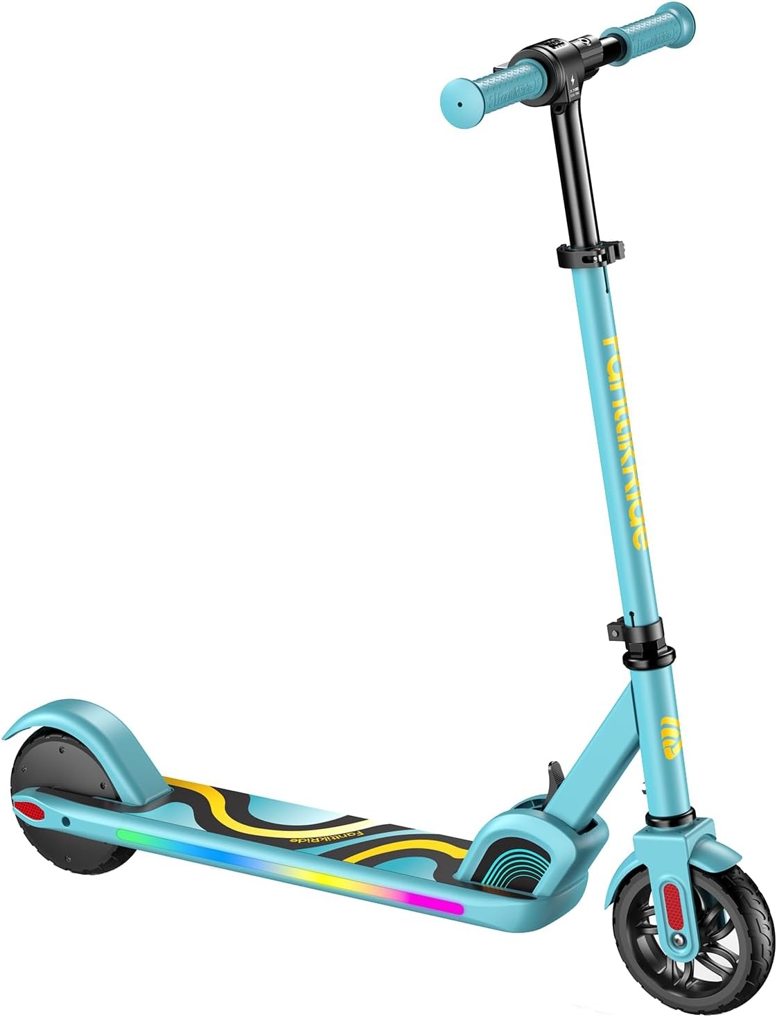 FanttikRide C9 Pro Elektrische step voor kinderen van 8-12 jaar, kleurrijke regenboogverlichting, 8/12/16 km/u, bereik van 8 km, led-display, in hoogte verstelbaar, opvouwbaar, voor jongens en meisjes