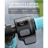 FanttikRide C9 Pro Elektrische step voor kinderen van 8-12 jaar, kleurrijke regenboogverlichting, 8/12/16 km/u, bereik van 8 km, led-display, in hoogte verstelbaar, opvouwbaar, voor jongens en meisjes