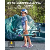 FanttikRide C9 Pro Elektrische step voor kinderen van 8-12 jaar, kleurrijke regenboogverlichting, 8/12/16 km/u, bereik van 8 km, led-display, in hoogte verstelbaar, opvouwbaar, voor jongens en meisjes