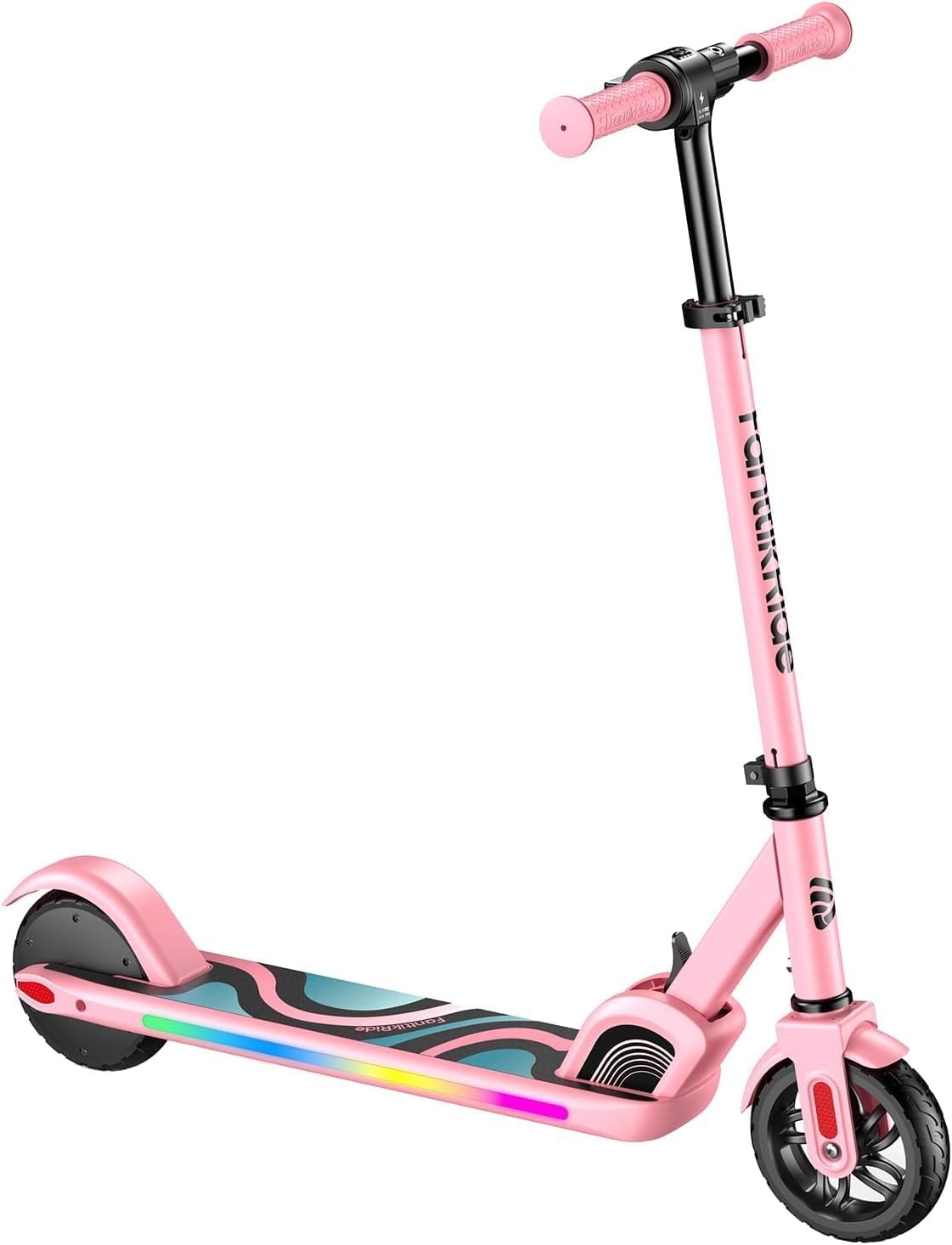 FanttikRide C9 Pro Elektrische step voor kinderen van 8-12 jaar, kleurrijke regenboogverlichting, 8/12/16 km/u, bereik van 8 km, led-display, in hoogte verstelbaar, opvouwbaar, voor jongens en meisjes