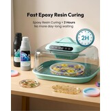 Resiners Hars Uithardingsmachine G3 met UV-licht voor hars, snel uitharden in 2 uur/1 minuut, inclusief siliconenmat, harsuitharder voor epoxy-gietvormen, sieradenfabricage, DIY-decoratie