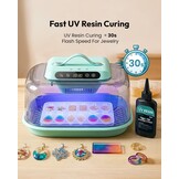 Resiners Hars Uithardingsmachine G3 met UV-licht voor hars, snel uitharden in 2 uur/1 minuut, inclusief siliconenmat, harsuitharder voor epoxy-gietvormen, sieradenfabricage, DIY-decoratie