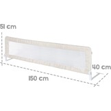 roba Bedhek Klipp-Klapp 150 cm - Opvouwbare Bedhek voor Baby's en Kinderen - Beige