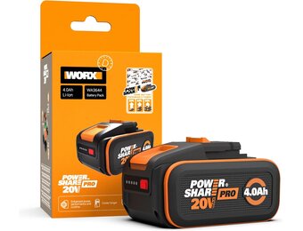 WORX WA3644 20V 4.0Ah PowerShare Accu met BMS - 34% Korting