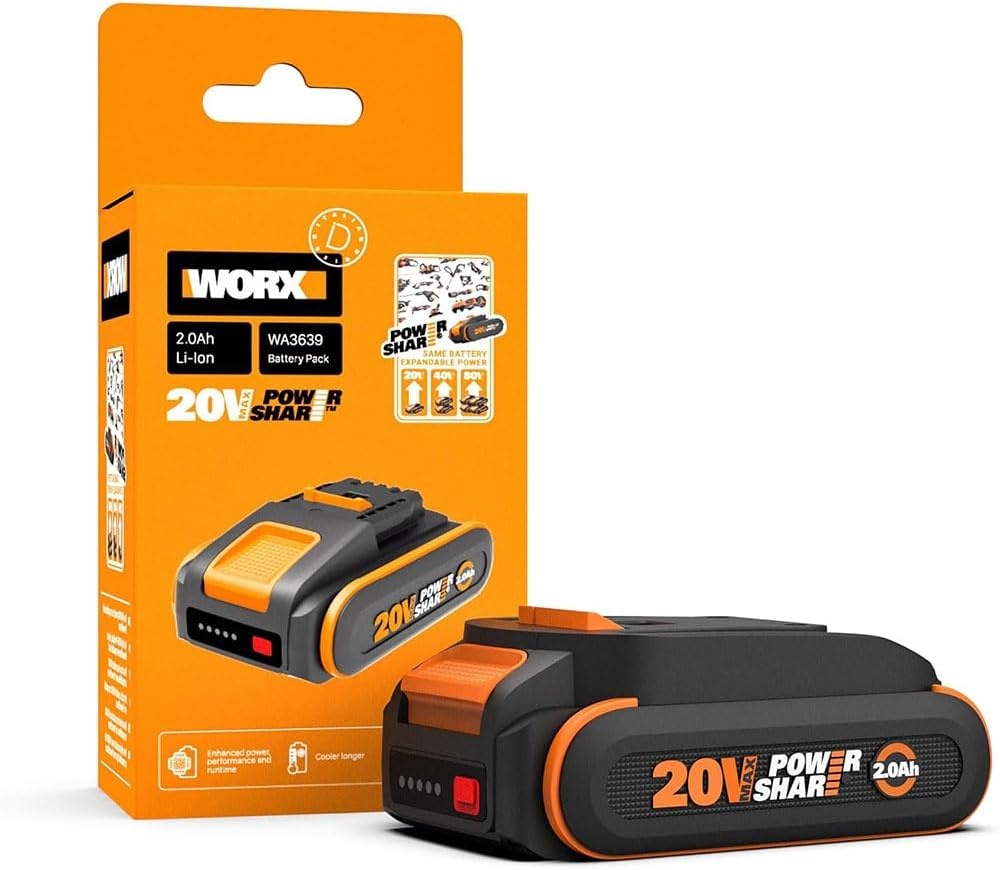 WORX WA3644 20V 4.0Ah PowerShare Accu met BMS - 34% Korting