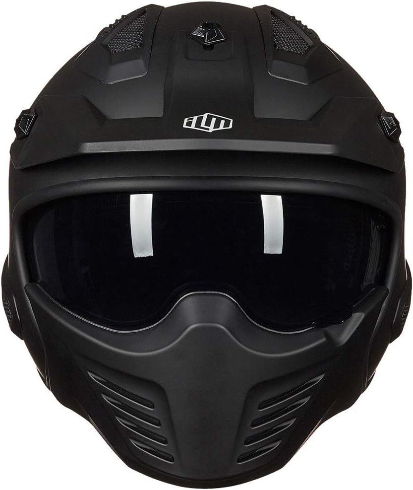 Jethelm Motor/Scooter Zwart Mat 2XL - Inklapbaar Vizier - 46% Korting