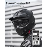Jethelm Motor/Scooter Zwart Mat 2XL - Inklapbaar Vizier - 46% Korting