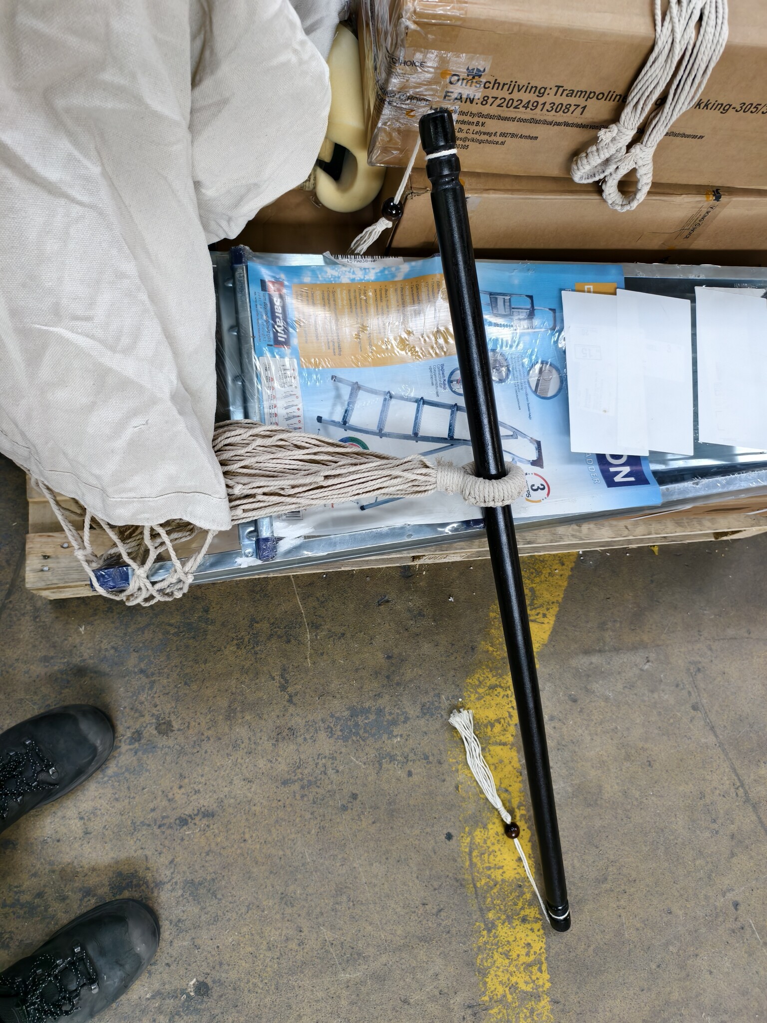 Hangmat schommelstoel Beige, Katoen, Max 120kg - 48% Korting