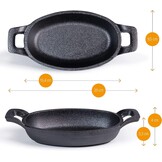 Gietijzeren Serveerpannen Set van 6 | Zwart | 15,4 x 9,5 cm | 52% Korting