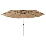 Taupe Parasol met LED-verlichting 400cm - 47% Korting