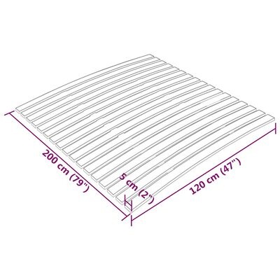 VidaXL Lattenbodem 120x200 cm - Populierenhout, 17 latten, 53% Korting
