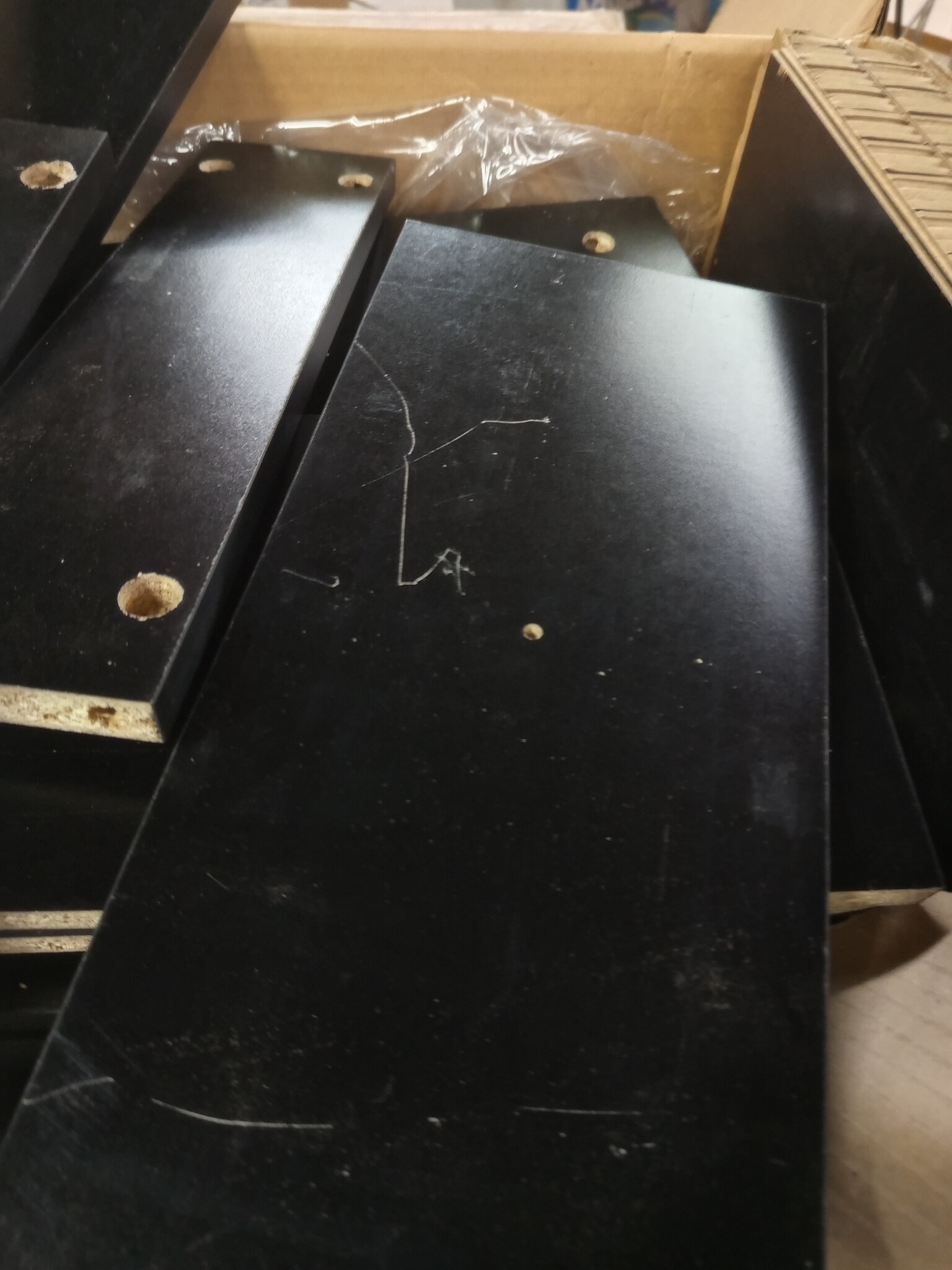 Nachtkastjes Hout & Metaal Zwart (2 stuks) - 58% Korting