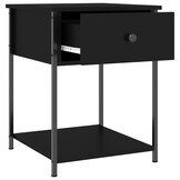 Nachtkastjes Hout & Metaal Zwart (2 stuks) - 58% Korting