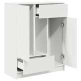 vidaXL Dressoir met Laden en Deuren 73x31x90 cm Wit - 54% Korting!