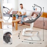 Babymoov Swoon Motion Baby Schommelstoel - Zinc - 81x65x79 cm